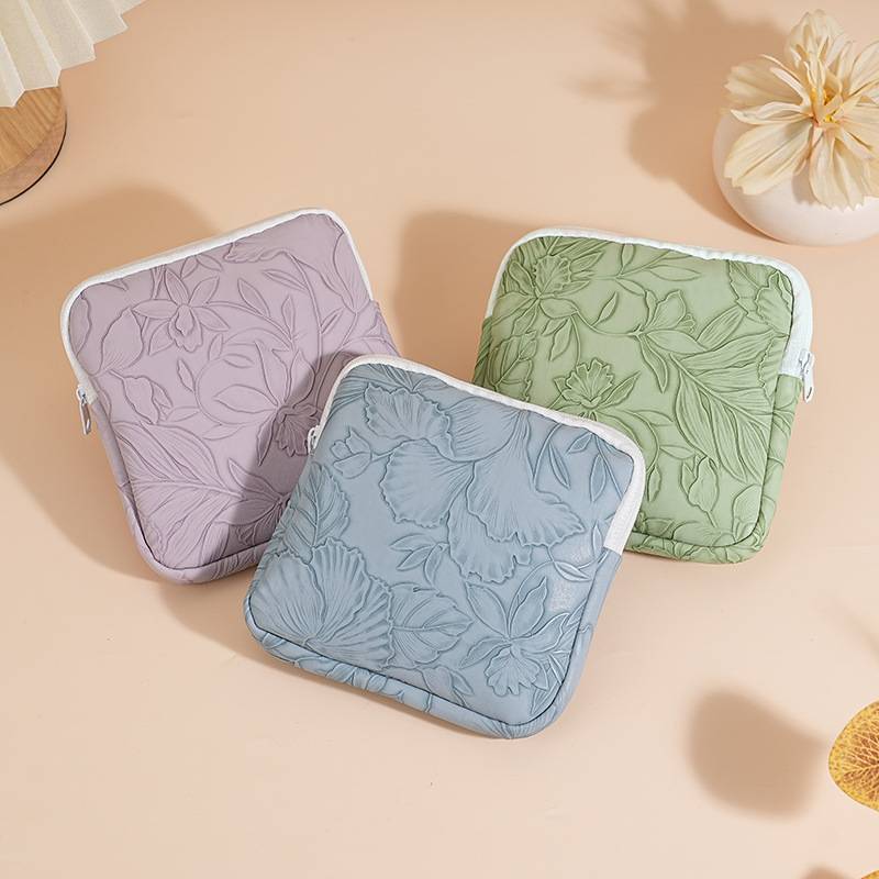 Flower Print Sanitary Napkin Storage Bag
